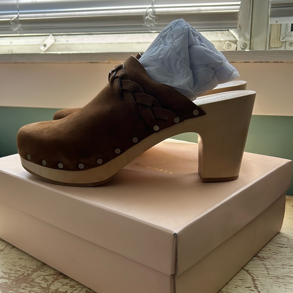 Loeffler Randall Suede Clogs Size 11 BNIB